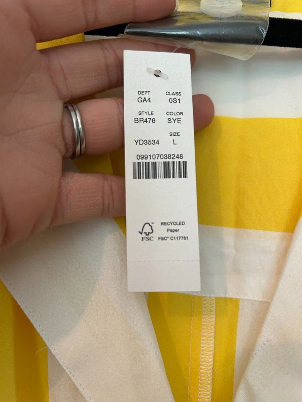 J Crew Allegria shirt-dress in stripe NWT - Picture 4 of 4